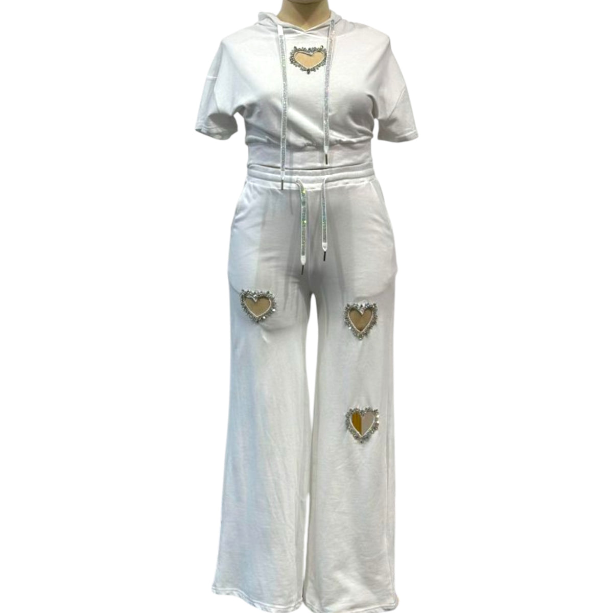 Plus Size All Hearts Bling Set - Fabulously Dressed Boutique