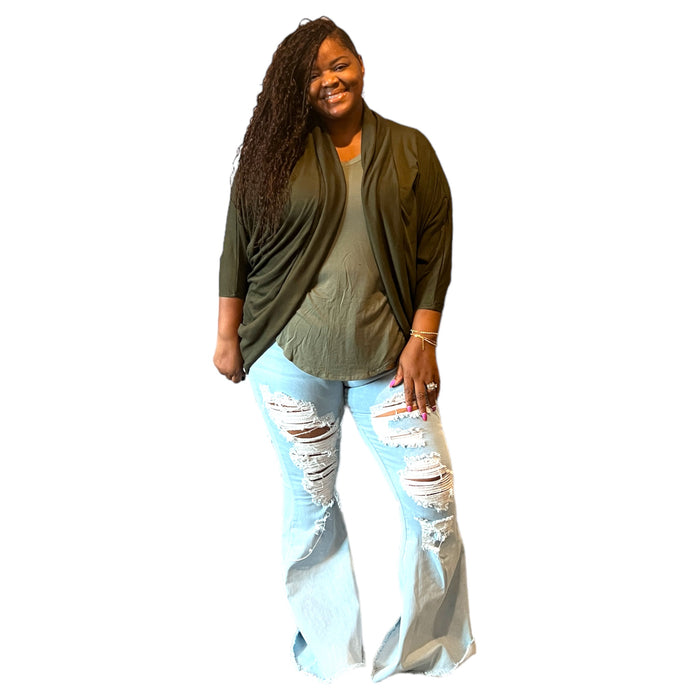 Cocoon Plus Size Womens Cardigan Sweater - Fabulously Dressed Boutique