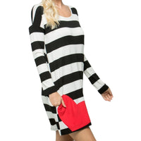 Plus size Black and White Love Dress - Fabulously Dressed Boutique