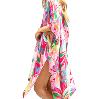 Women's Vibrant Neon Color Splash Kimono - Fabulously Dressed Boutique