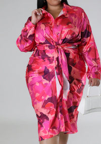 Women's Elegant in Pink Ruched Dress - Fabulously Dressed Boutique