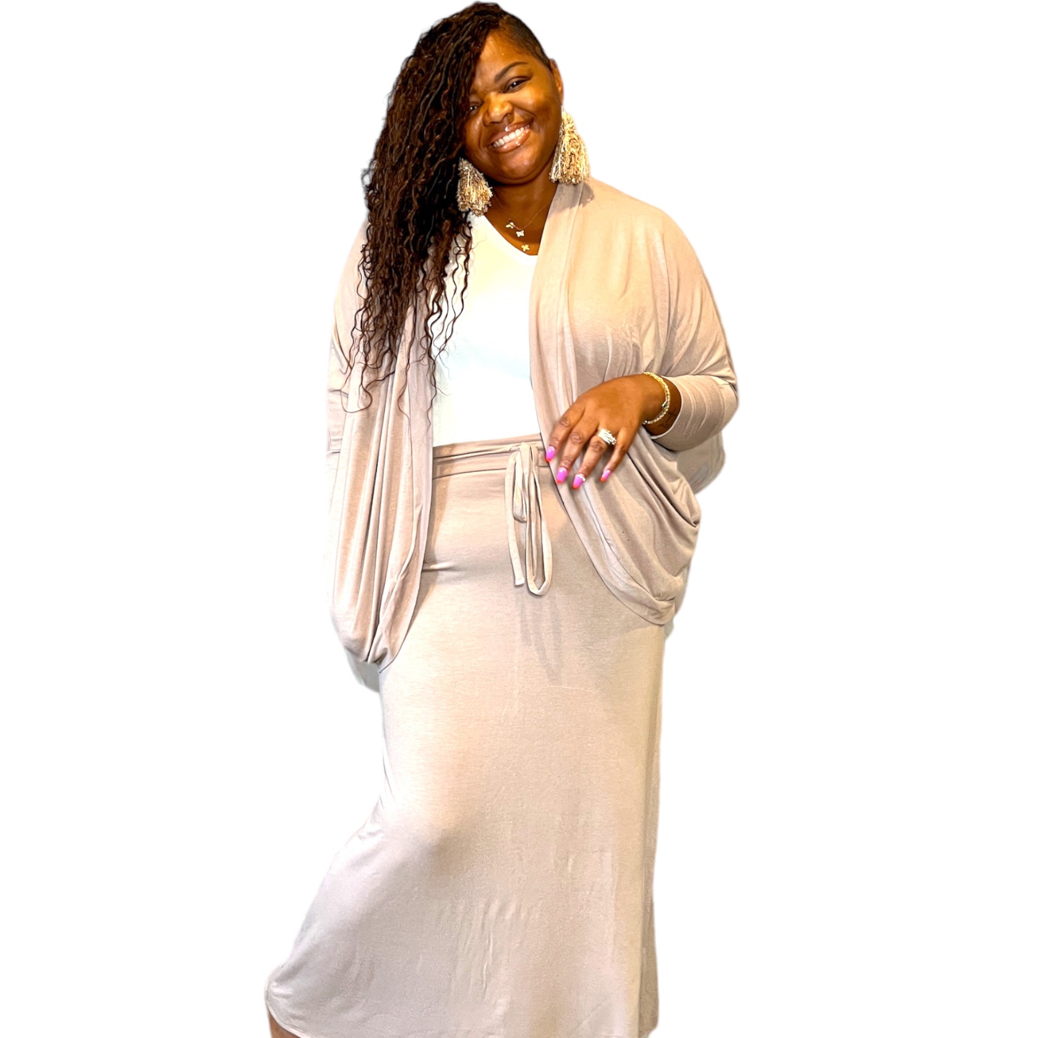 Plus size maxi skirt set hotsell