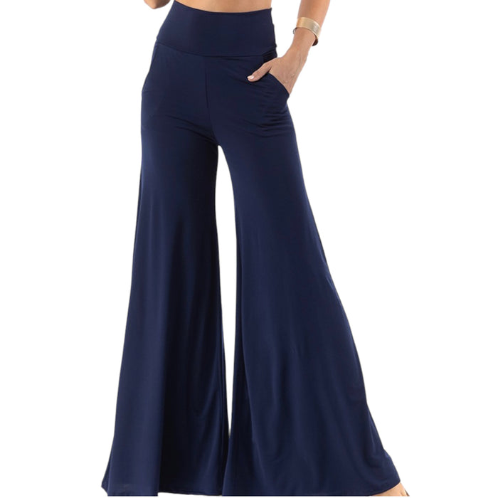 Plus Size Women's High Waisted Palazzo Pants - Fabulously Dressed Boutique