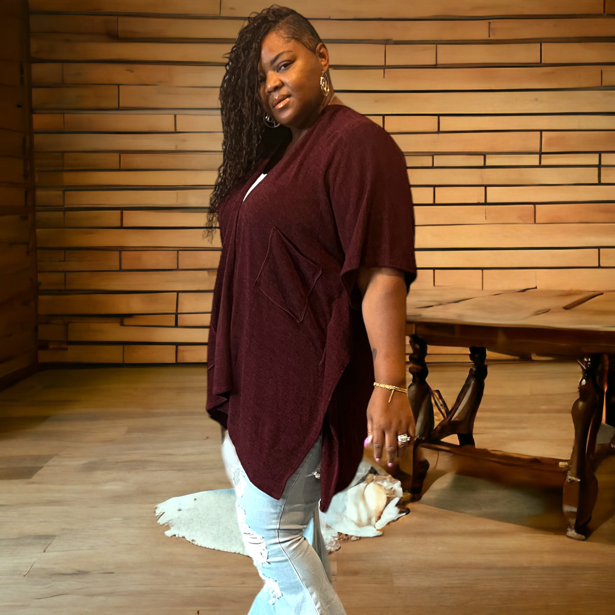 Plus Size Unique Asymmetrical Hem Sweater - Fabulously Dressed Boutique