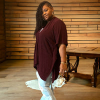 Plus Size Unique Asymmetrical Hem Sweater - Fabulously Dressed Boutique