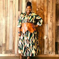 Women's Plus Size Brushed Long Sleeve Maxi Dress - Fabulously Dressed Boutique