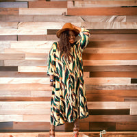 Women's Plus Size Brushed Long Sleeve Maxi Dress - Fabulously Dressed Boutique