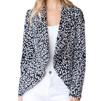 Black and White Animal Print Blazer/Jacket - Black and White Animal Print Blazer/JacketFabulously Dressed Boutique