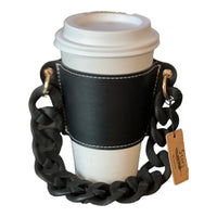 Coffee Cup Sleeve With Resin Chain Strap - Fabulously Dressed Boutique