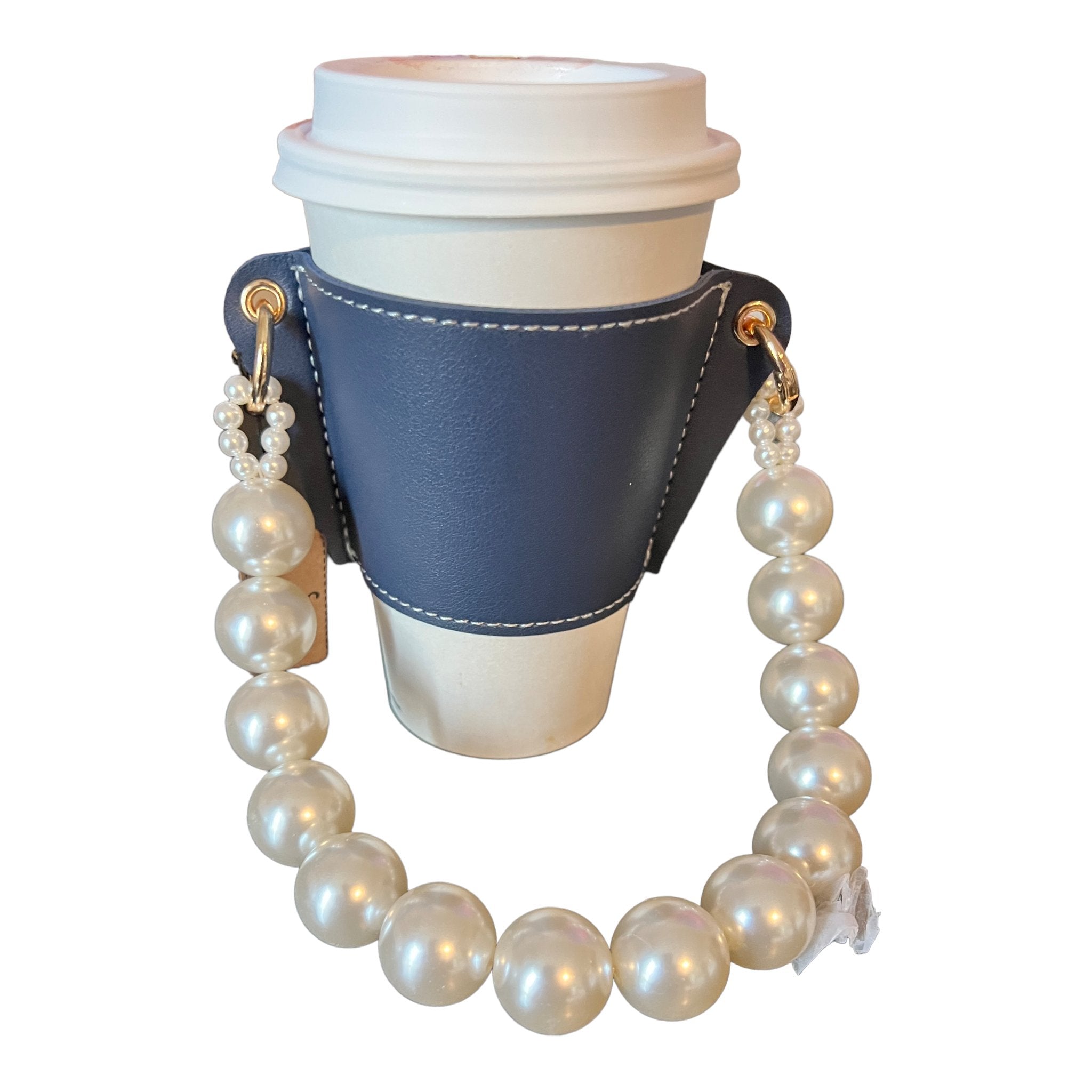 Coffee Cup Sleeve With Resin Chain Strap - Fabulously Dressed Boutique 