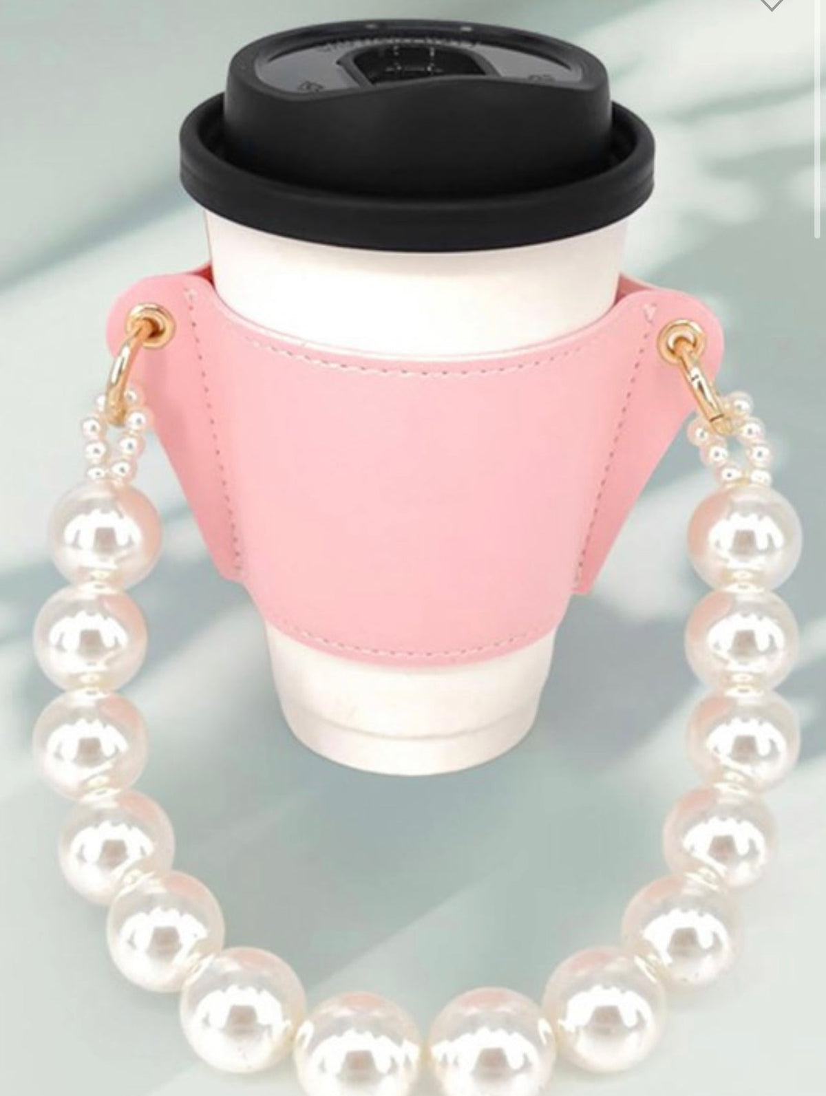 Coffee Cup Sleeve With Resin Chain Strap - Fabulously Dressed Boutique