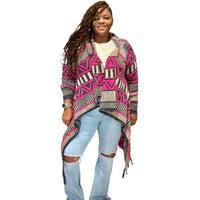 Mattie Plus Size Abstract Maxi Cardigan - Fabulously Dressed Boutique