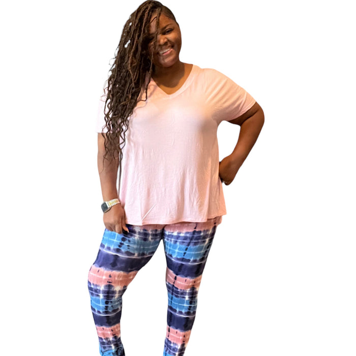 Mina Plus Size Tie Dye Legging Set - Fabulously Dressed Boutique