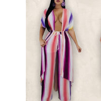 New 2 Piece Wide Leg And Cardigan Set - Fabulously Dressed Boutique