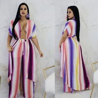 New 2 Piece Wide Leg And Cardigan Set - Fabulously Dressed Boutique