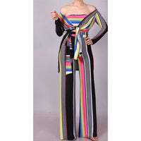 New Sexy Stripe 3 Piece Wide Leg Pant Set - Fabulously Dressed Boutique