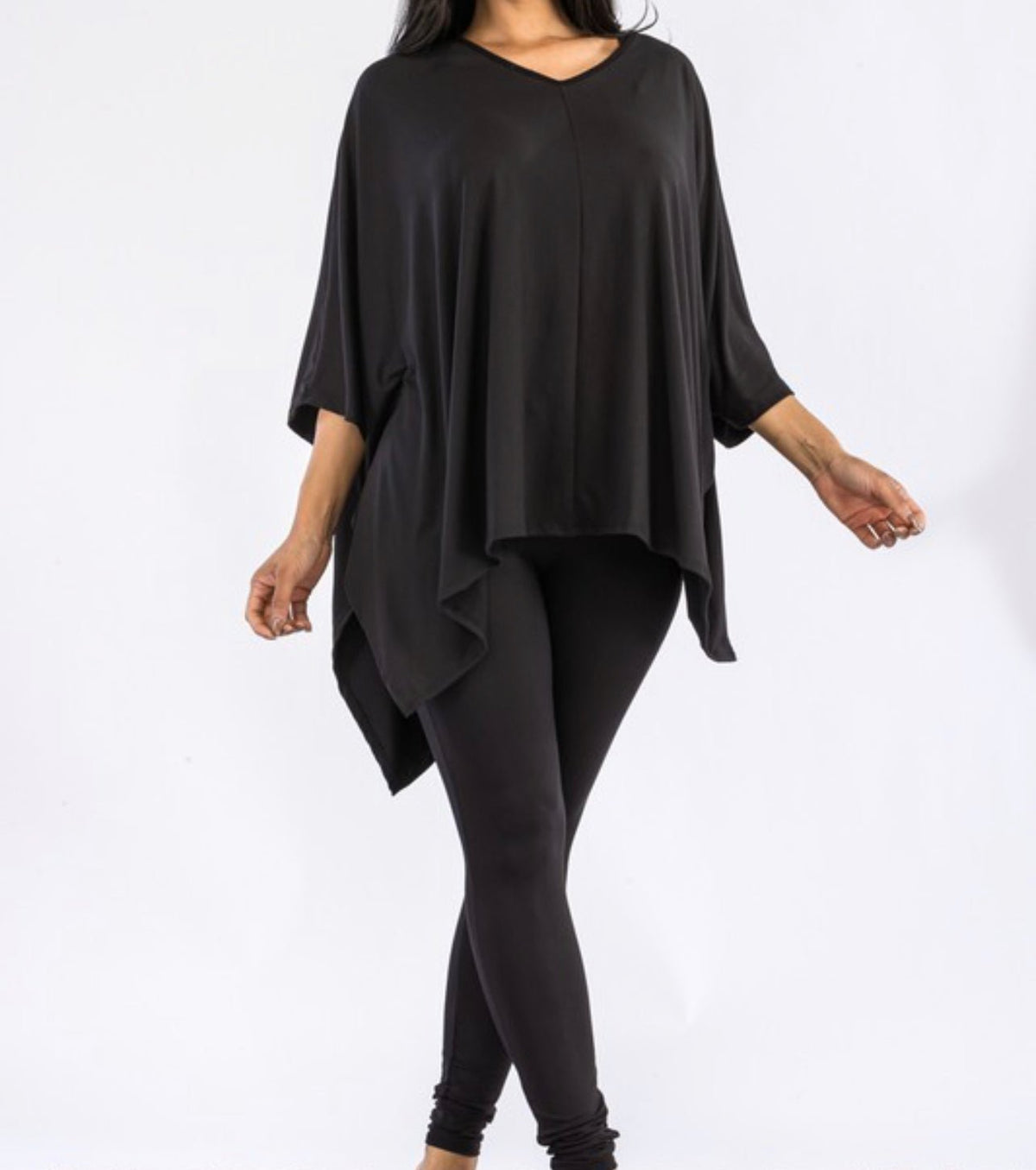 Plus Size Asymmetrical Hem Top and Pants Set - Fabulously Dressed Boutique