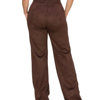 Plus Size High Waisted Faux Suede Pant - Fabulously Dressed Boutique