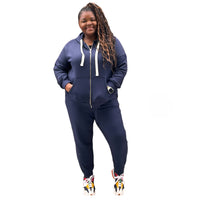 Plus Size Hooded Sweatsuit Set - Fabulously Dressed Boutique