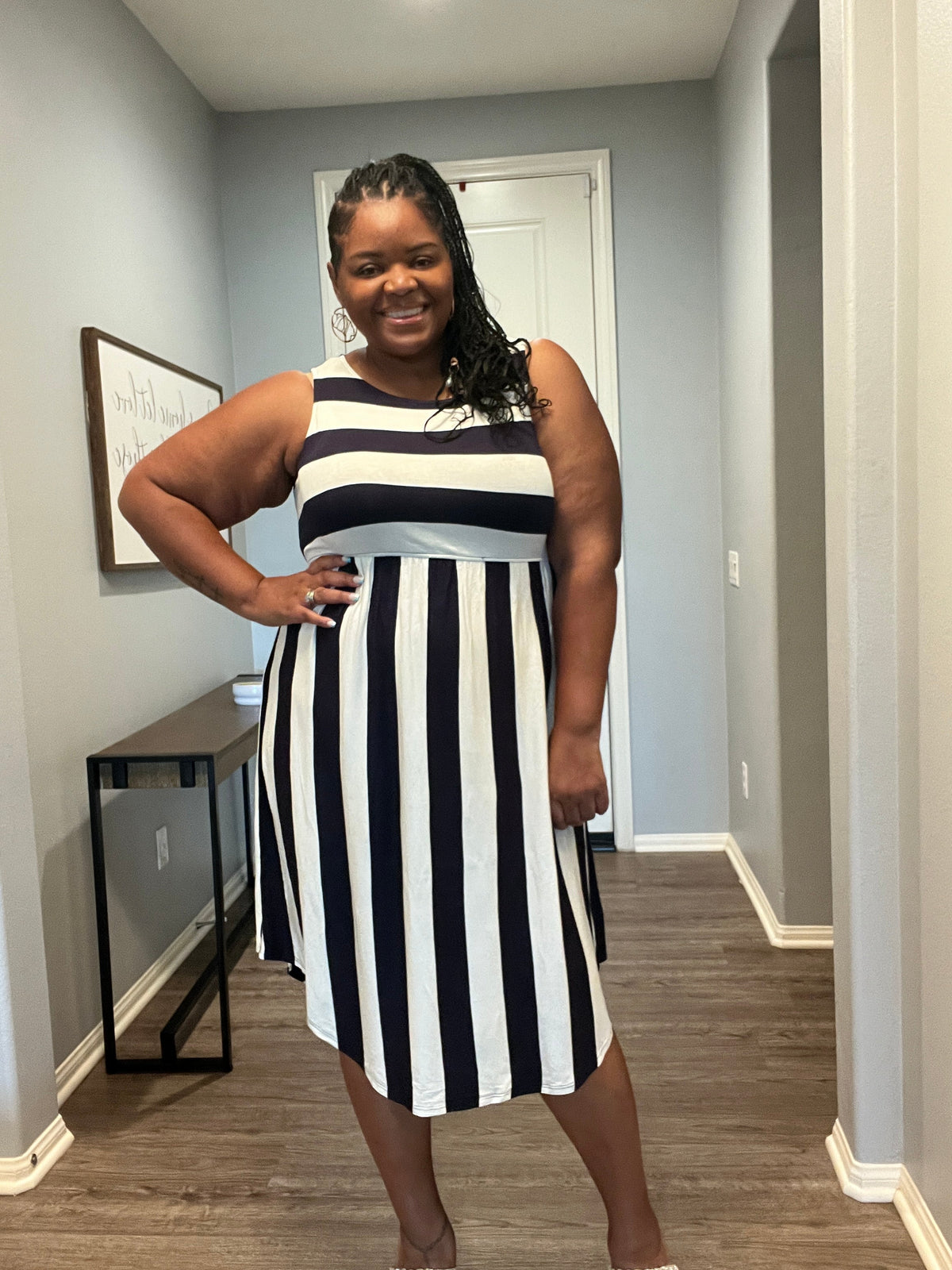 Plus Size Jersey Knit Round Hem Dress - Fabulously Dressed Boutique
