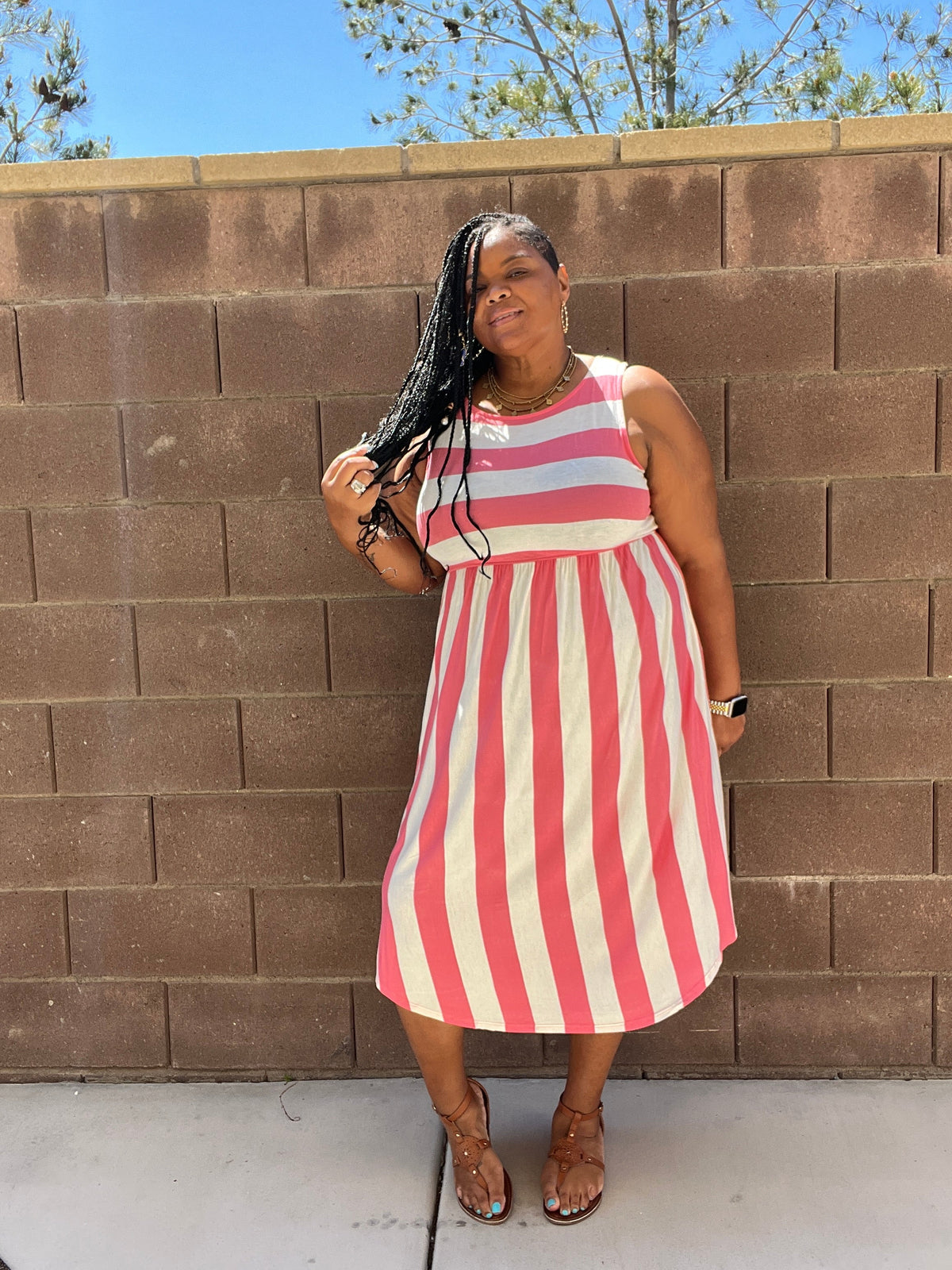 Plus Size Jersey Knit Round Hem Dress - Fabulously Dressed Boutique