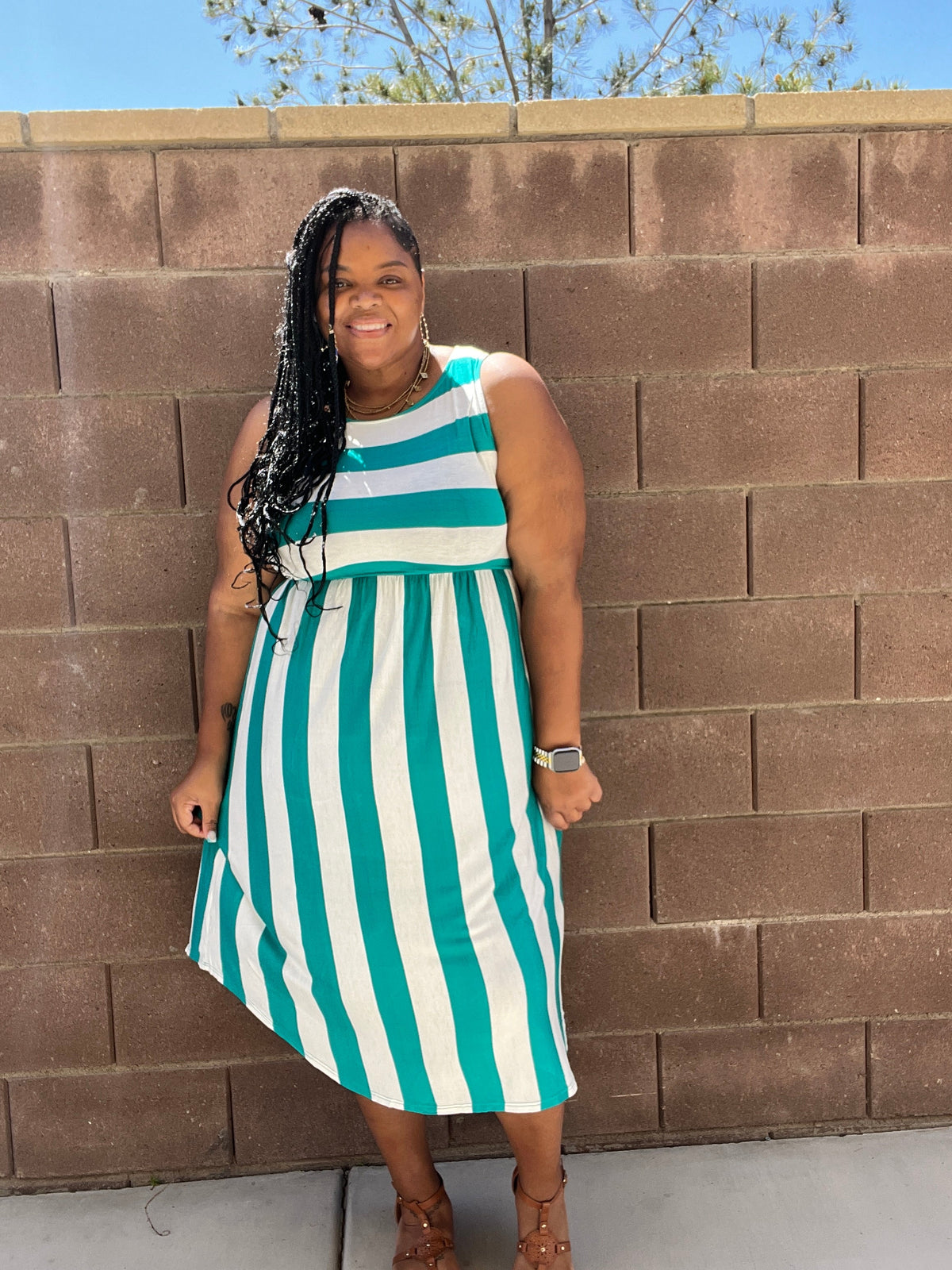 Plus Size Jersey Knit Round Hem Dress - Fabulously Dressed Boutique