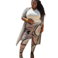 Plus Size Multi Print Pants With Pockets - Fabulously Dressed Boutique