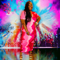 Plus Size Pretty In Pink Maxi Dress - Fabulously Dressed Boutique