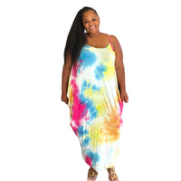Plus Size Shannon Tie Dye Maxi Dress - Fabulously Dressed Boutique