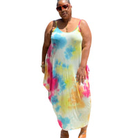 Plus Size Shannon Tie Dye Maxi Dress - Fabulously Dressed Boutique