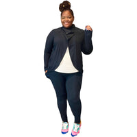Plus Size Sporty Crowl Next Activewear Set - Fabulously Dressed Boutique