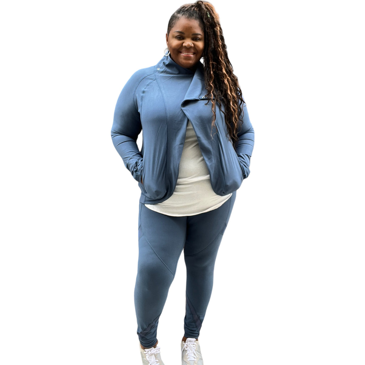 Plus Size Sporty Crowl Next Activewear Set - Fabulously Dressed Boutique