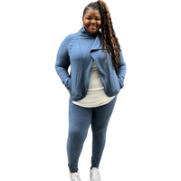 Plus Size Sporty Crowl Next Activewear Set - Fabulously Dressed Boutique