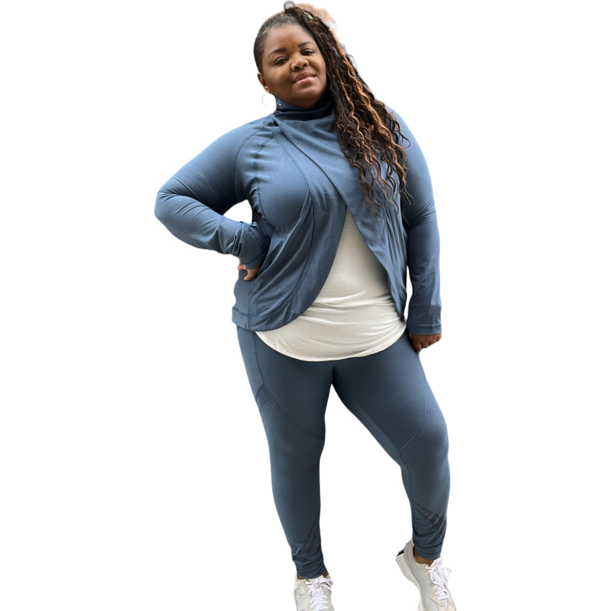 Plus Size Sporty Crowl Next Activewear Set - Fabulously Dressed Boutique
