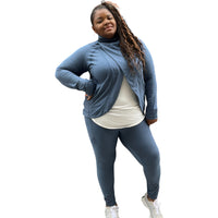 Plus Size Sporty Crowl Next Activewear Set - Fabulously Dressed Boutique