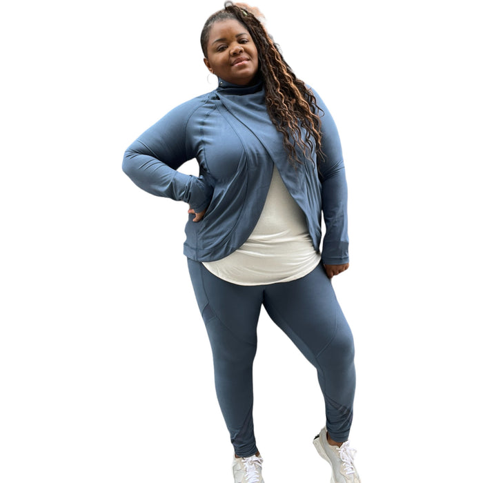 Plus Size Sporty Crowl Next Activewear Set - Fabulously Dressed Boutique