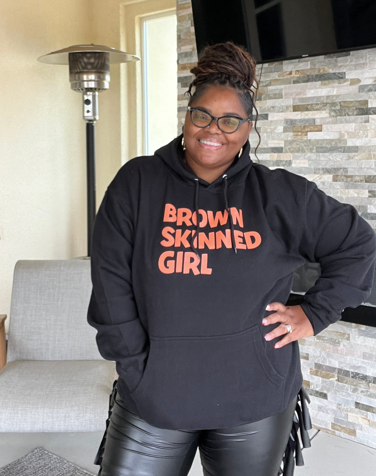 Plus Size Unisex Brown Skin Hoodie Sweatshirt - Fabulously Dressed Boutique