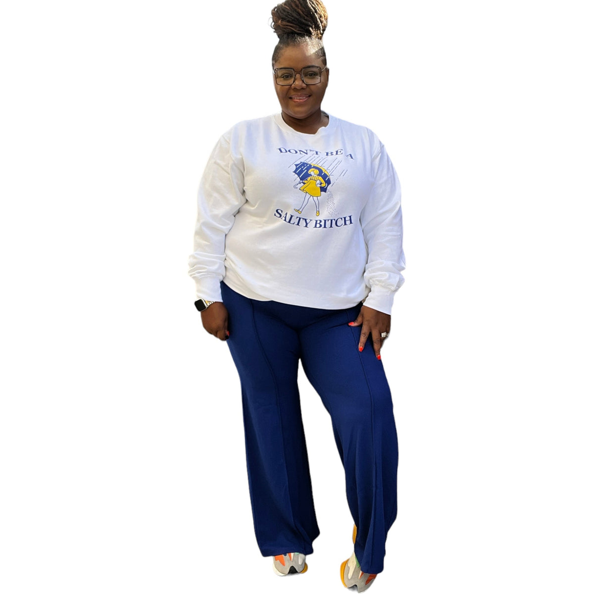 Plus Size Unisex Don't Be A Salty B$tch Sweatshirt - Fabulously Dressed Boutique