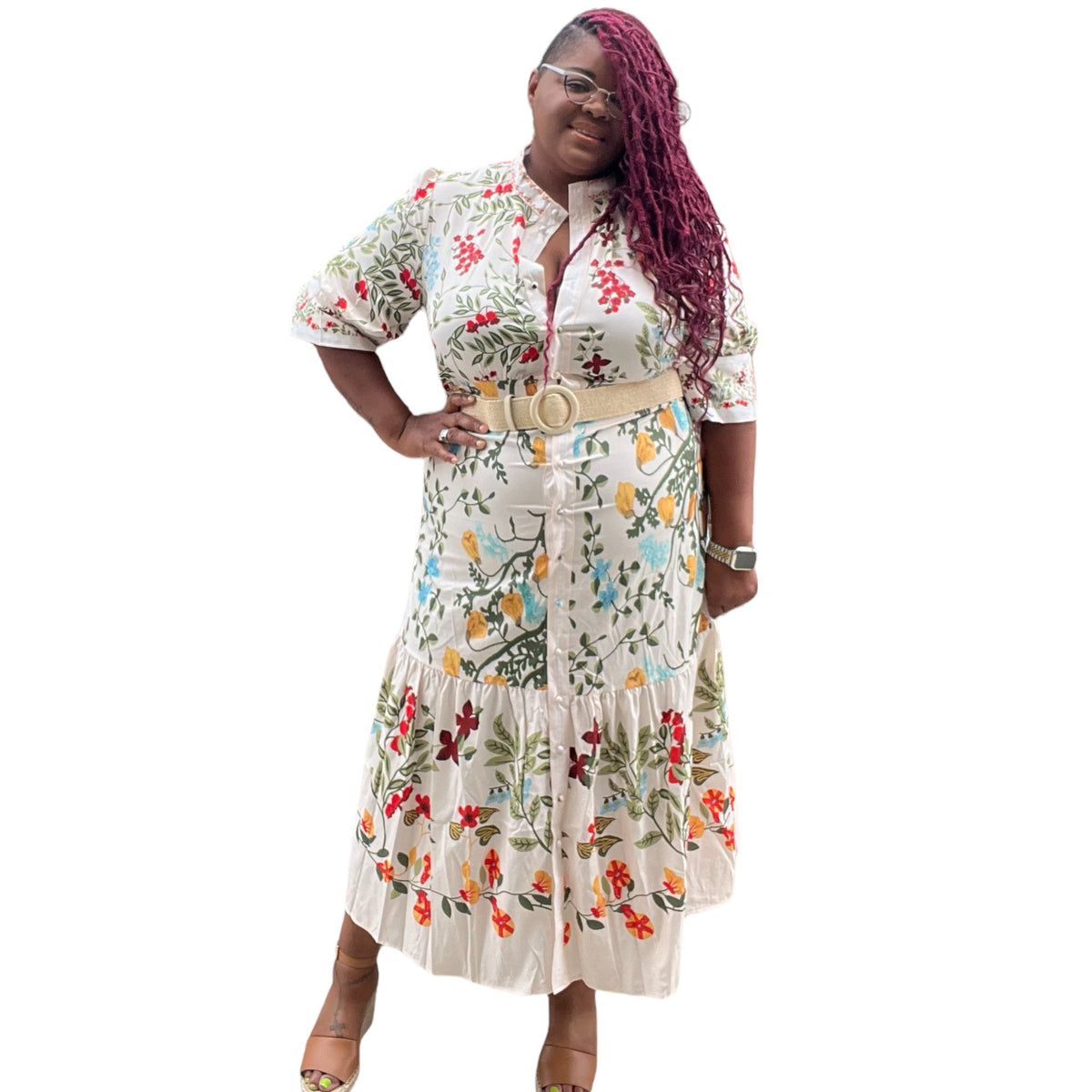The Desha Floral Maxi Dress (size up) - Fabulously Dressed Boutique