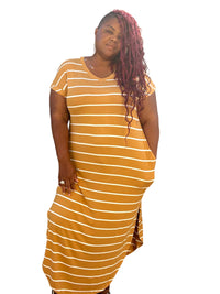 The Mia Striped Round Hem Maxi Dress - Fabulously Dressed Boutique