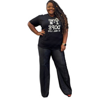 Plus Size Black Faux Leather Wide Leg Pants - Fabulously Dressed Boutique