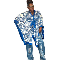 Women's Plus Size Distressed Flare Denim Pants - Fabulously Dressed Boutique