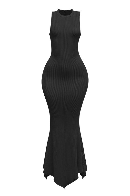 Women's Plus Size Sleeveless Mermaid Maxi Dress