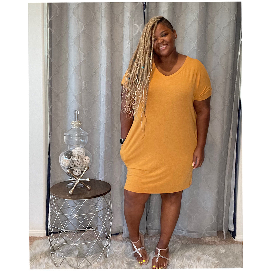 Plus Size Everyday Basic Striped Tunic Dress