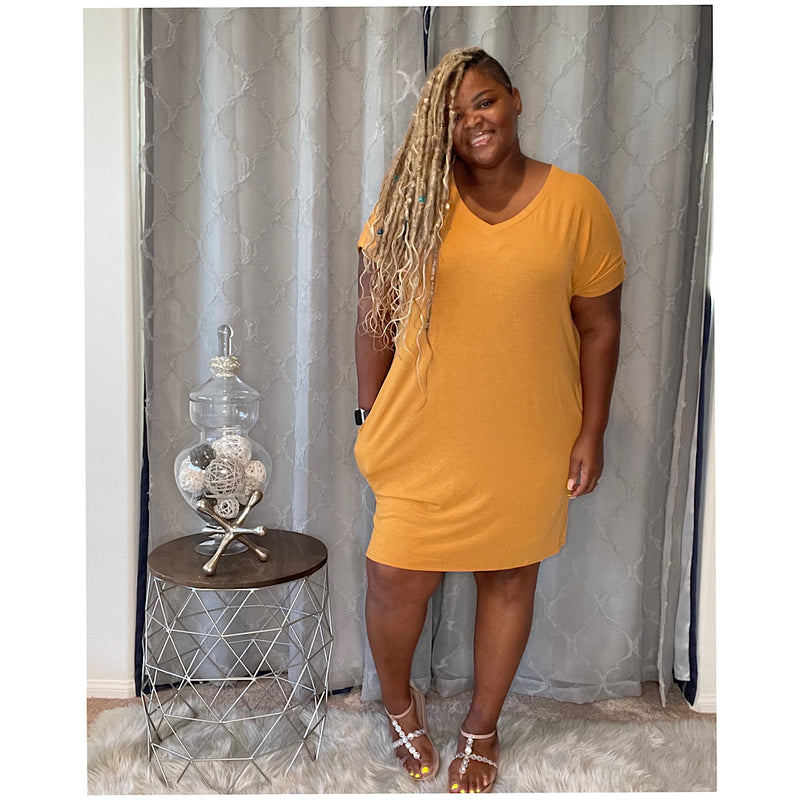 Plus Size Everyday Basic Striped Tunic Dress