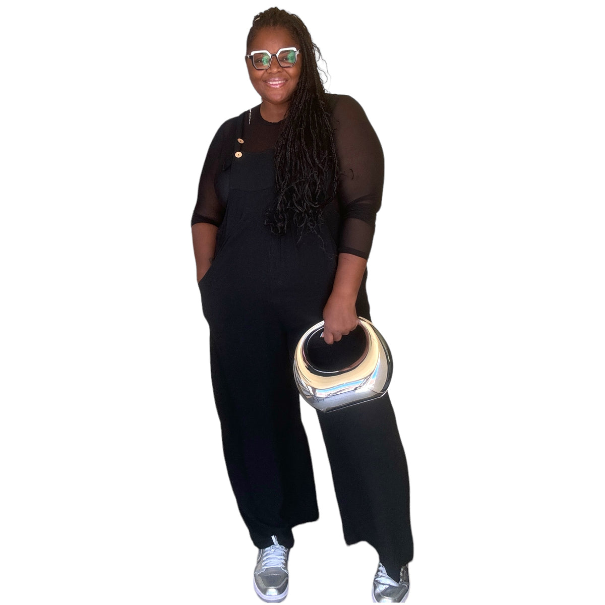 Plus Size Lazy Day Overalls In Black - Fabulously Dressed Boutique 