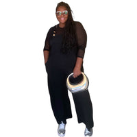 Plus Size Lazy Day Overalls In Black - Fabulously Dressed Boutique 