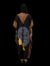 Women's Dashiki Border Print Kaftan One Size