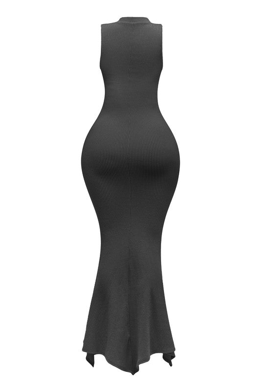 Women's Plus Size Sleeveless Mermaid Maxi Dress