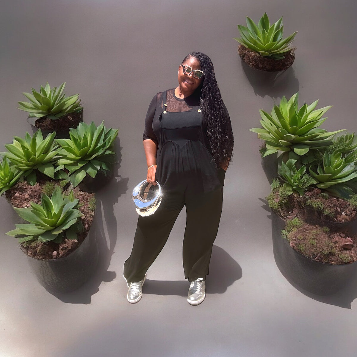 Plus Size Lazy Day Overalls In Black - Fabulously Dressed Boutique 